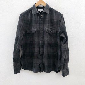 JOHN W. NORDSTROM Long Sleeve Plaid Button Down Flannel Shirt Medium Size